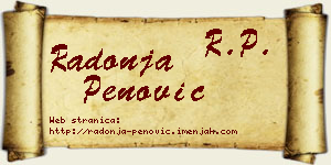 Radonja Penović vizit kartica